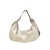 BOLSA HOBO OFF WHITE EM COURO