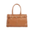 BOLSA MÉDIA EM COURO CARAMELO COM FIVELA DOURADA - comprar online