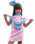 Jardineira Saia Jeans Infantil Juvenil Pati - 135 Rosa - comprar online