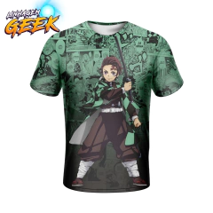 Camisa Mangá Tanjiro Kamado