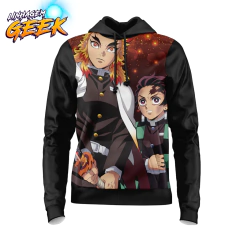 Moletom Kyojuro Rengoku e Tanjiro Kamado