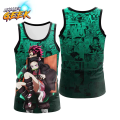 Camiseta Regata Mangá Kimetsu no Yaiba - Nezuko e Tanjiro