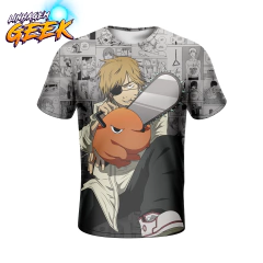 Camisa Mangá Denji e Pochita - M.02