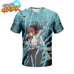 Camisa Mangá Makima e Denji