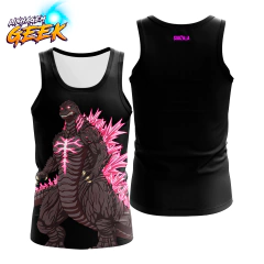 Camiseta Regata - Godzilla Rosa