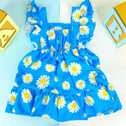 VESTIDO MARGARIDA AZUL