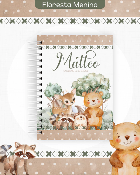 CADERNETA VACINAÇÃO - FLORESTA MENINO - comprar online