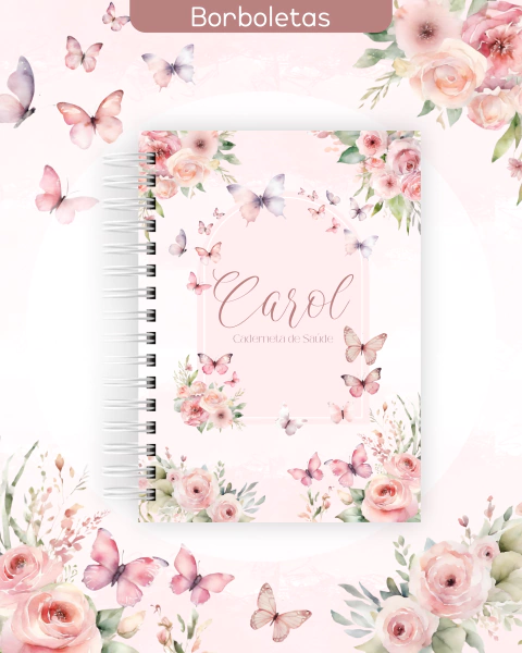 CADERNETA VACINAÇÃO - BORBOLETAS - comprar online