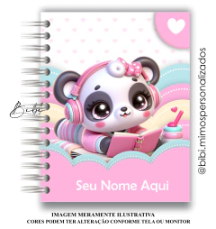 DIÁRIO TERAPÊUTICO INFANTIL- PANDA ROSA