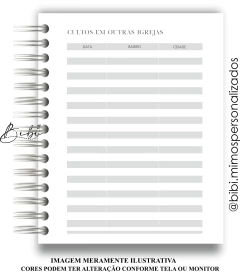 ANOTAÇÃO DO CULTO - LUCIANA - loja online