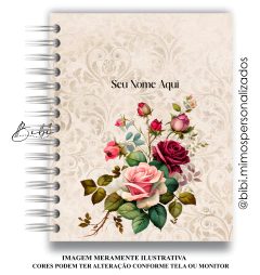 CADERNO A5 - ROSAS VINTAGE