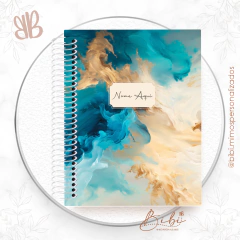 PORTA RECITATIVOS - MARMORIZADA AZUL