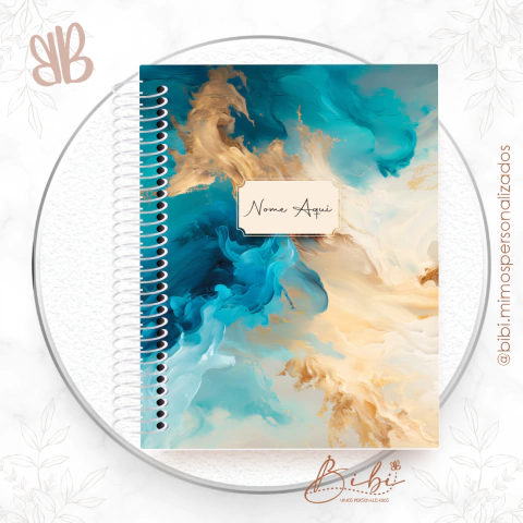 PORTA RECITATIVOS - MARMORIZADA AZUL