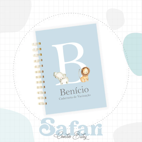 CADERNETA VACINAÇÃO - SAFARI CLEAN