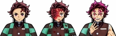 Tanjiro se transforma - Demon Slayer (Sticker 3D)