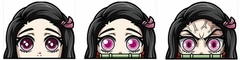 Nezuko mirada - Demon Slayer (Sticker 3D) - comprar online