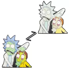 Rick y Morty zombie (Sticker 3D)