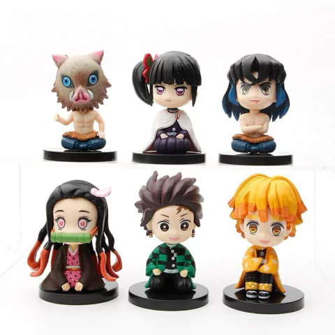 Demon Slayer Chibis sentados con base 8cm (Figuras)