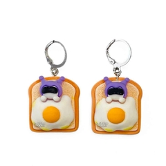 Kuromi Tostada - Sanrio (Aros colgantes)