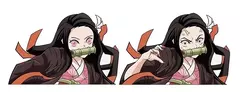 Nezuko ataca - Demon Slayer (Sticker 3D)