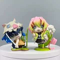 Demon Slayer Chibis con flores (Figuras) - Plop!