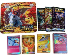 Lata Pokemon Scarlet & Violet - Paldean Fates 1 mazo + 3 sobres (Cartas)