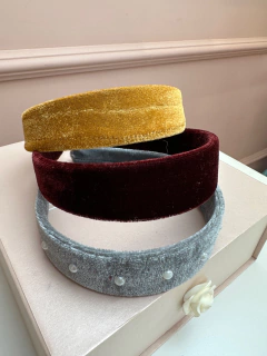 kit tiara veludo, como na foto