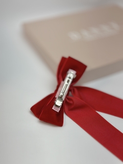 Laço Veludo Médio Vermelho - comprar online