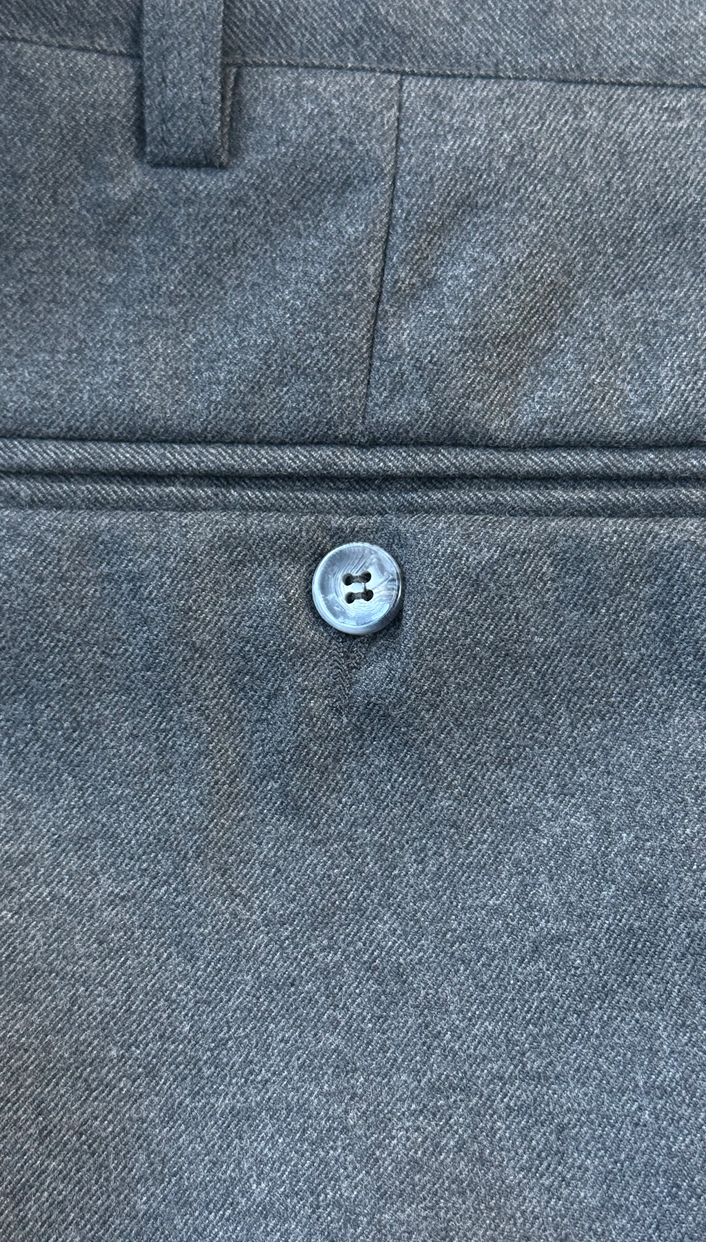Pantalón de Cheviot Gris Topo