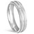 Aliança de Namoro Diamantada com Frisos Prata 950 4,5mm com Pedra - comprar online