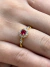 Anel de Formatura Pedra Redonda Vermelha - comprar online