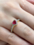 Anel Formatura Coração Vermelho Cravejado - comprar online