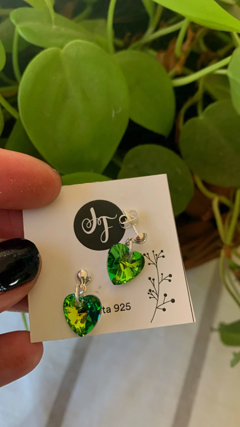 Aro Green Heart (PRECIO PAR) - comprar online