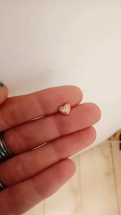 Aro Piercing Corazón Micropave A.R. (unidad)