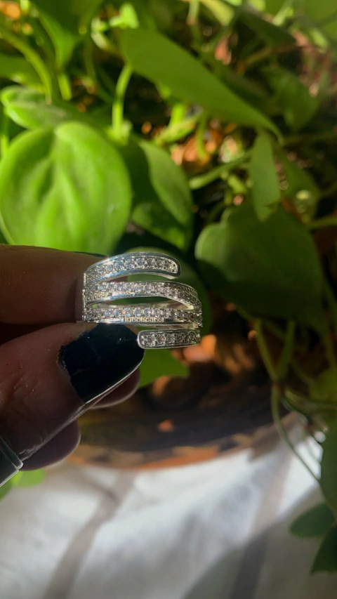 Anillo Cuatro Filas Micropave 18 mm AB