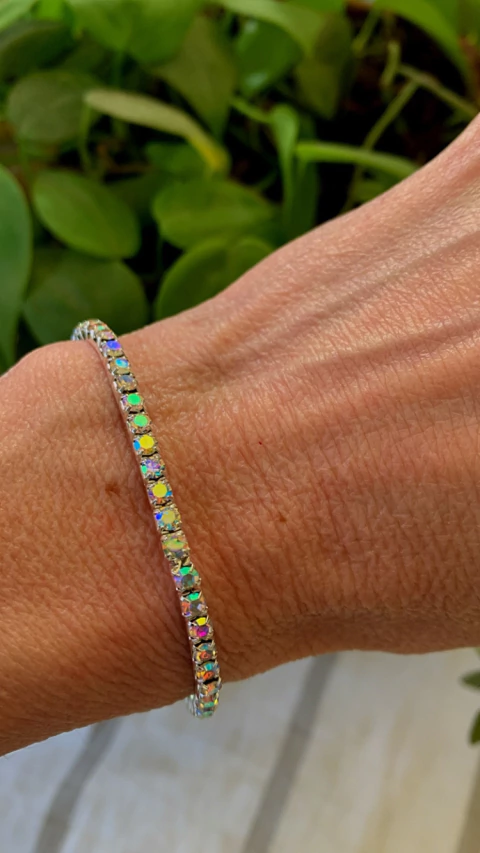 Pulsera Strass Elastizada Tornasol