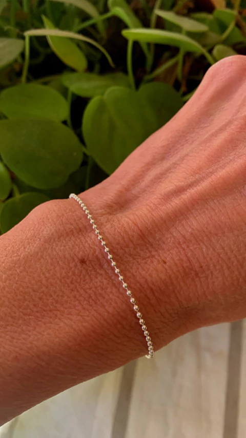 Pulsera Bolitas Plata 925