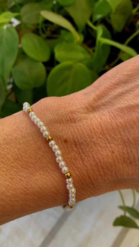 Pulsera Perlitas Elastizada A.D.