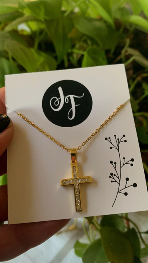 Conjunto Cruz Strass AD