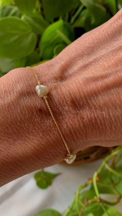 Pulsera Corazon Perlita EO