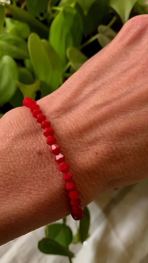 Pulsera Cristal Rojo AB