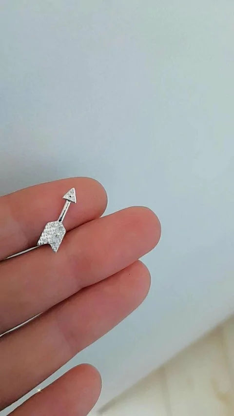 Aro Piercing Flecha Micropave A.B. (unidad)