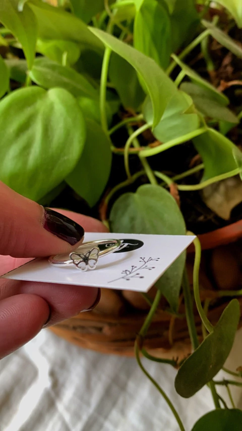 Anillo Mariposa Calada 17mm AB