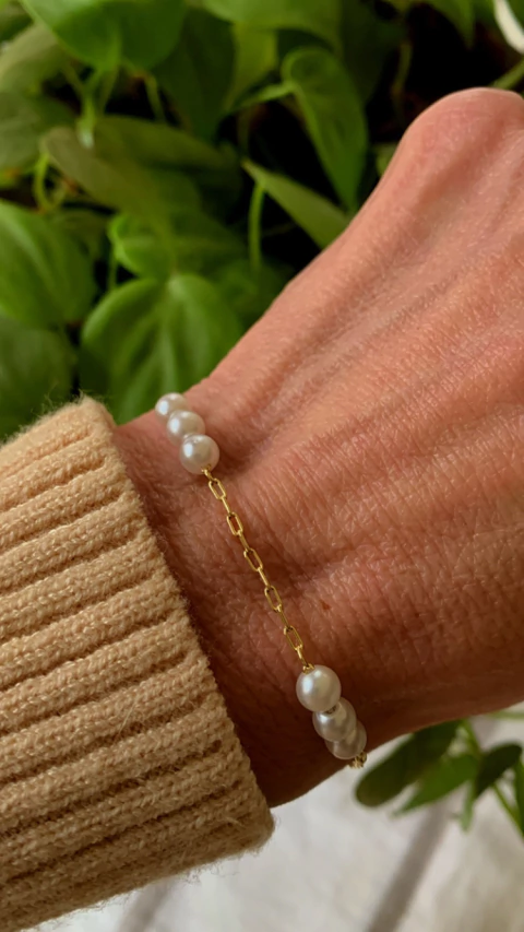 Pulsera Tres Perlitas Intercaladas EO