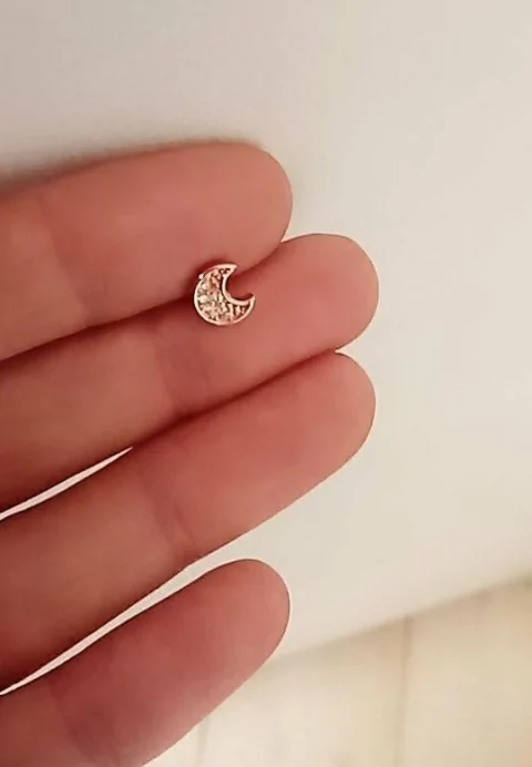 Aro Piercing Luna Micropave A.R. (unidad)