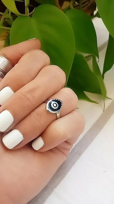 Anillo Midi Ojo Esmaltado