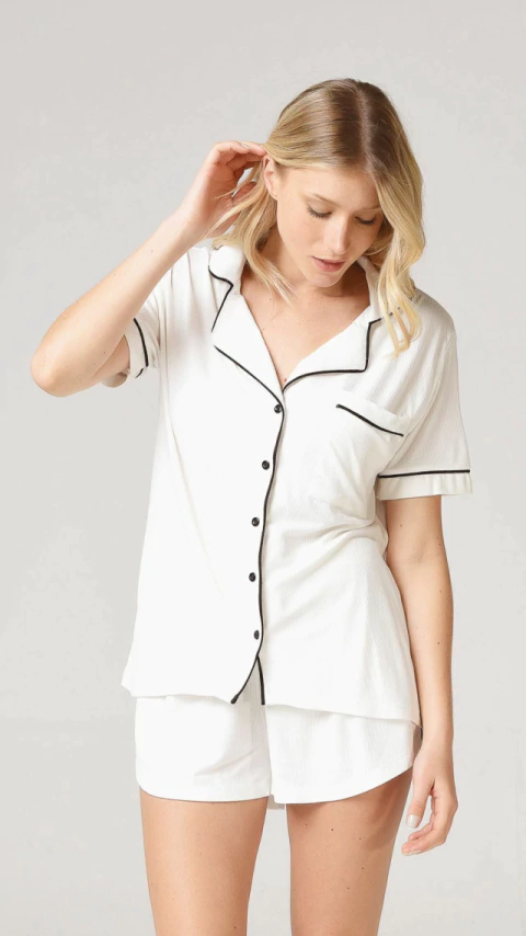 Pijama Camisero Blanco (5003BL)