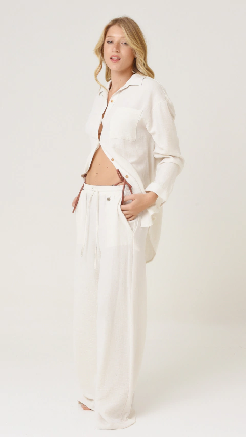 Pantalon de lino Crudo (4008CR)