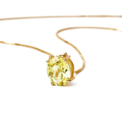 Colar Safira Amarela Oval 3.48 cts na internet