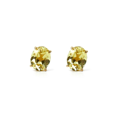 Brincos Safira Amarela Oval 3.48 cts - comprar online